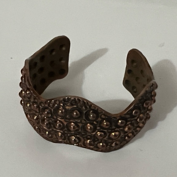 Vintage Navajo Ronnie Willie Signed Copper Cuff Bracelet - Picture 14 of 16